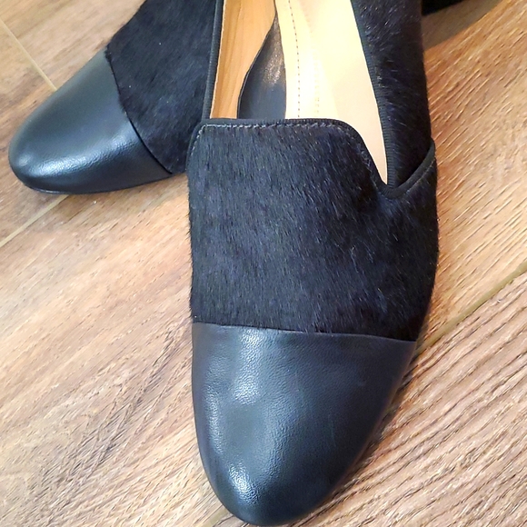 Women's Genuine Calf Fur & Leather Pumps, Nuture - Picture 3 of 9
